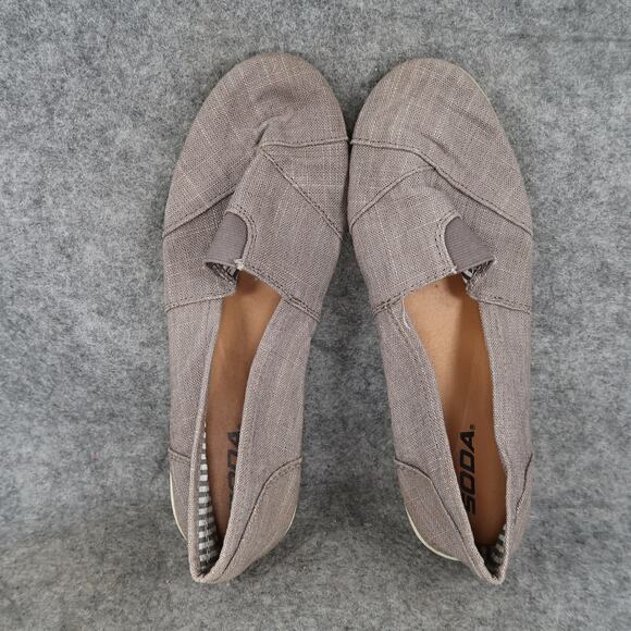 Soda Shoes Womens 9 Casual Slip On Flats Loafer Round Toe Canvas - Picture 6 of 11